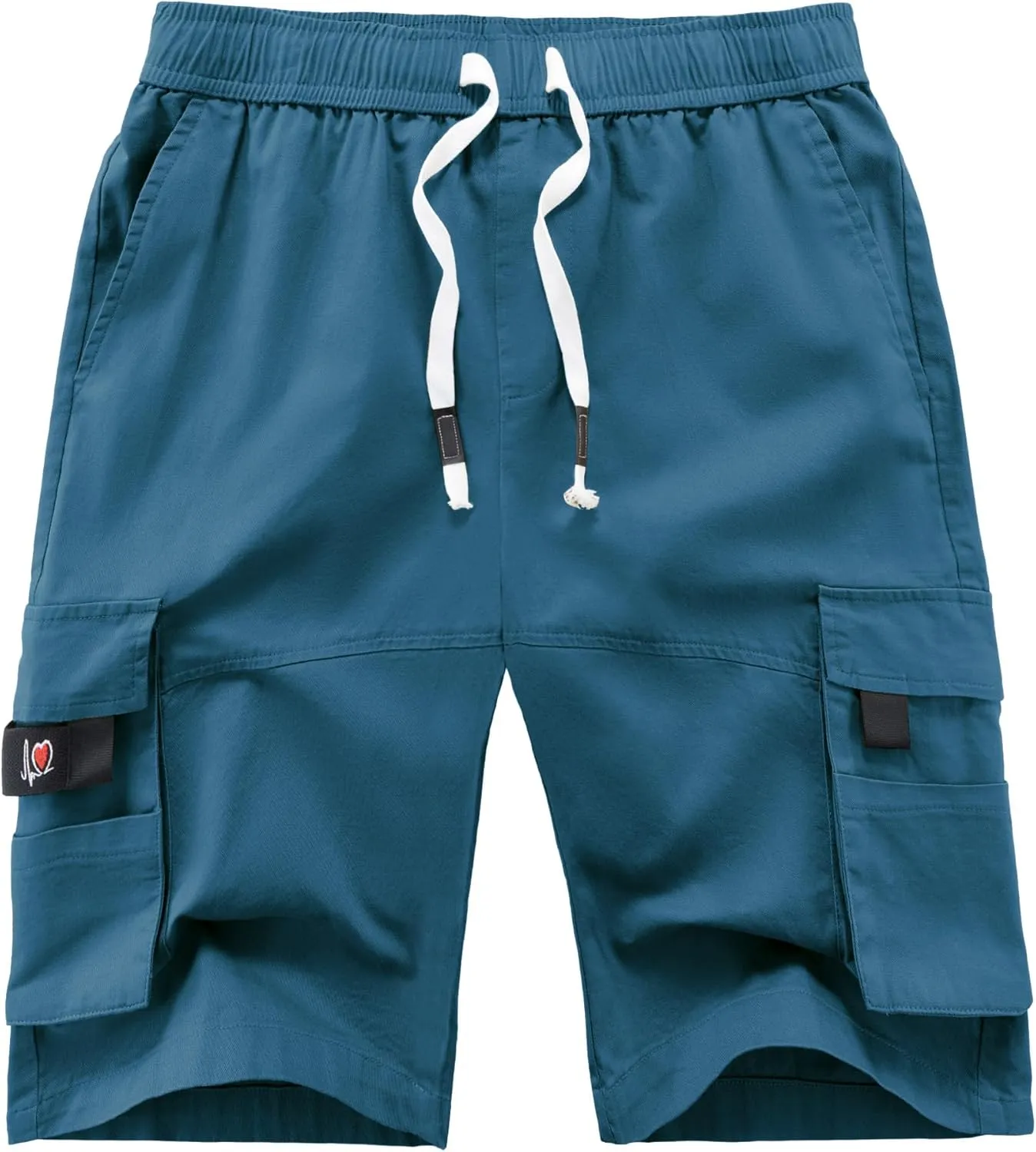 APTRO Men's Cargo Shorts Elastic Waistband Drawstring Summer Casual Cotton Big & Tall Relaxed Fit Work Shorts