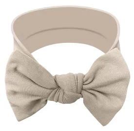 Baby Girl Headbands-Infant,Toddler Cotton Handmade Hairbands with Bows Child Hair Accessories (Beige)
