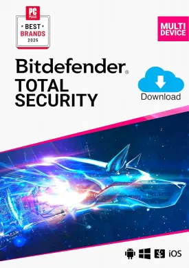 Bitdefender Total Security - 5 Devices | 1 year Subscription | PC/Mac | Activation Code by email