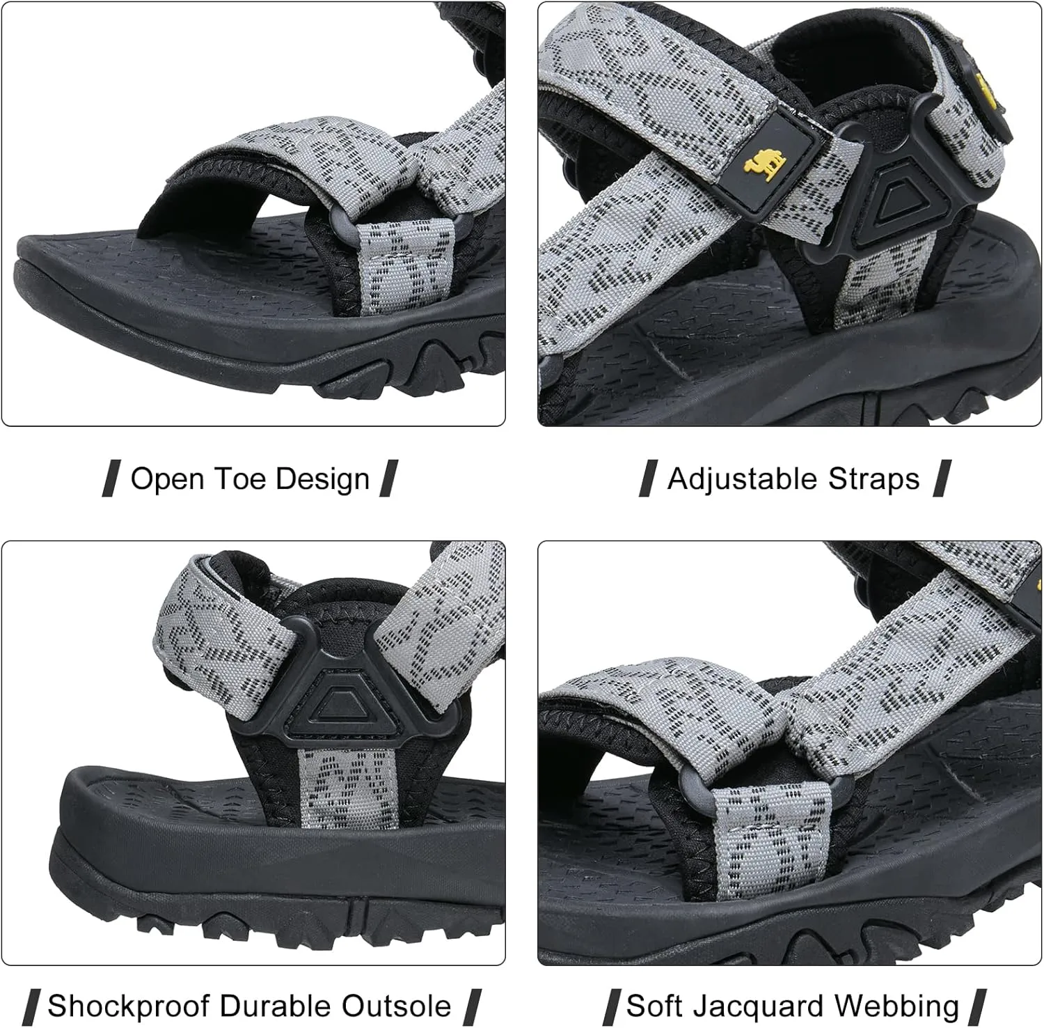 CAMELSPORTS Men??s Sandals Hiking Athletic Sandals Non-slip Water Sandals Comfortable Sport Sandals Open Toe Casual Beach Sandals