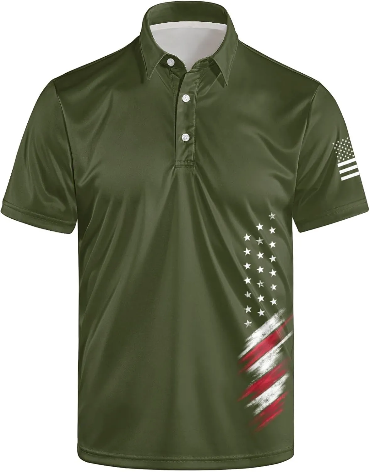 Golf Polos for Men Funny Moisture Wicking Golf Shirts Performance Quick-Dry Polo Shirts Short Sleeve