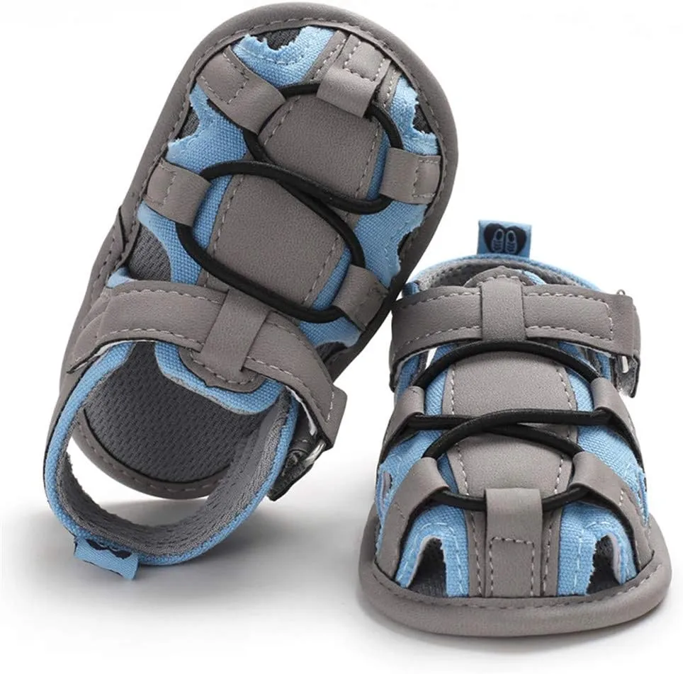 HsdsBebe Infant Baby Boys Girls Summer Beach Sandals Breathable Athletic Anti-slip Soft Sole Newborn First Walker Crib Shoes
