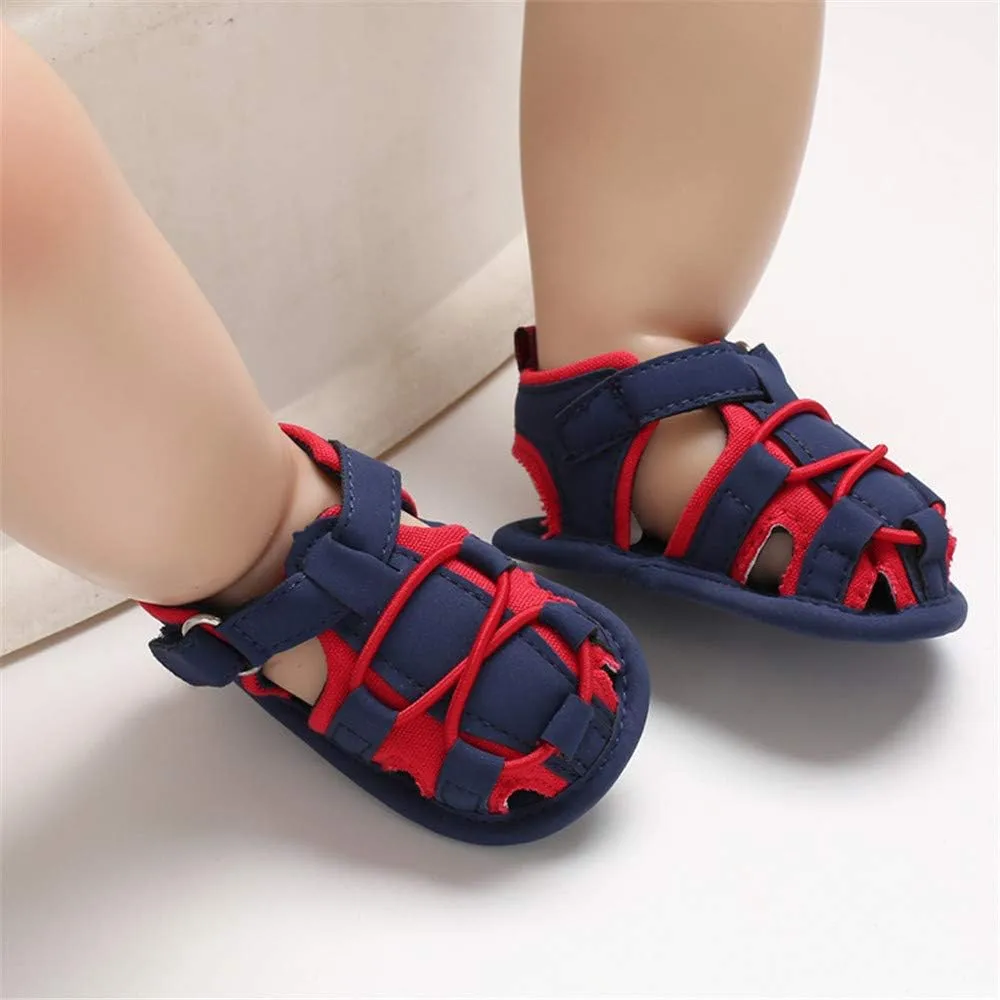 HsdsBebe Infant Baby Boys Girls Summer Beach Sandals Breathable Athletic Anti-slip Soft Sole Newborn First Walker Crib Shoes