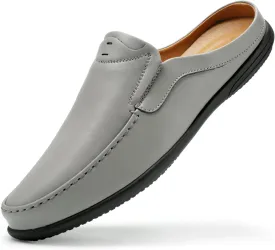 Men??s Slip-On Loafers Handmade Leather Slippers Breathable Comfortable Soft Hand Stitched no-heel Casual Shoes For Men