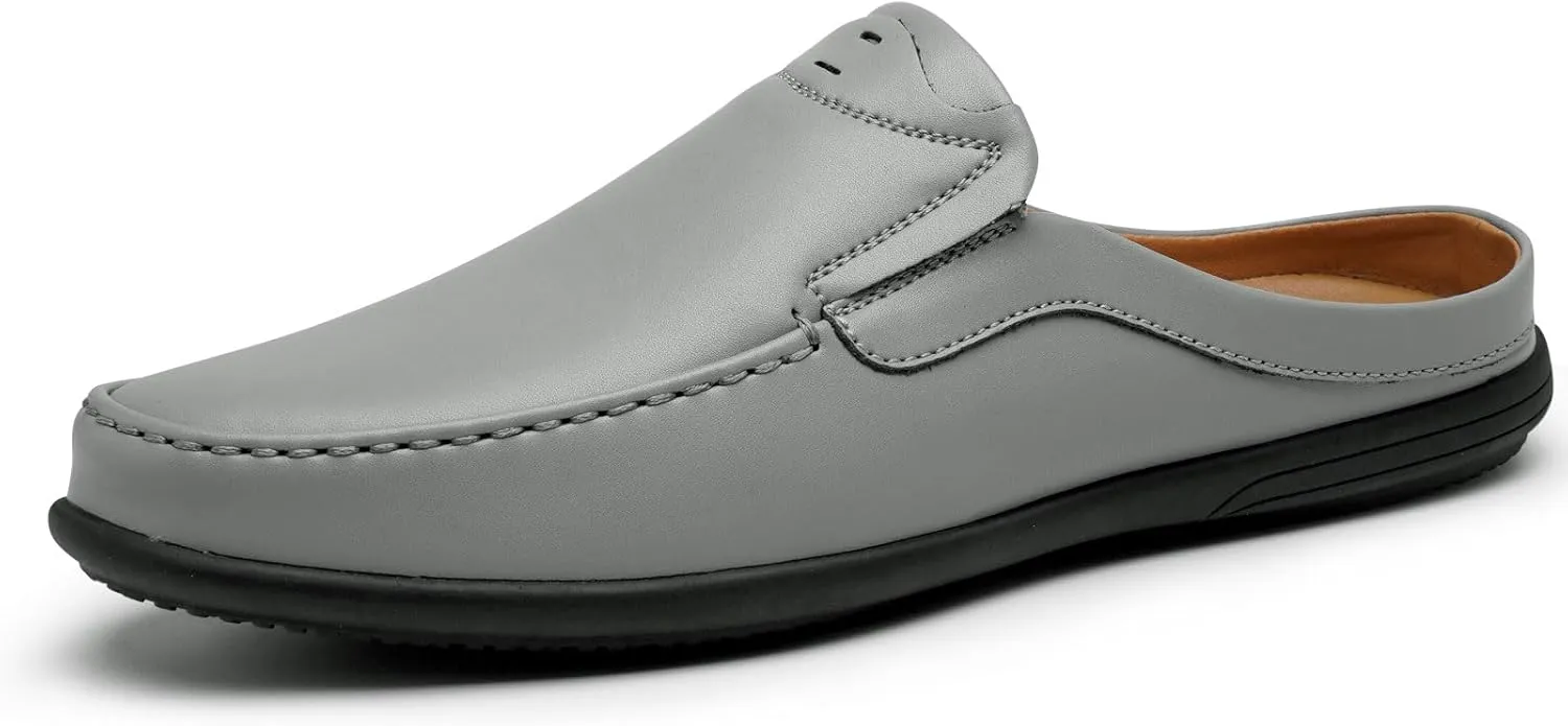 Men??s Slip-On Loafers Handmade Leather Slippers Breathable Comfortable Soft Hand Stitched no-heel Casual Shoes For Men