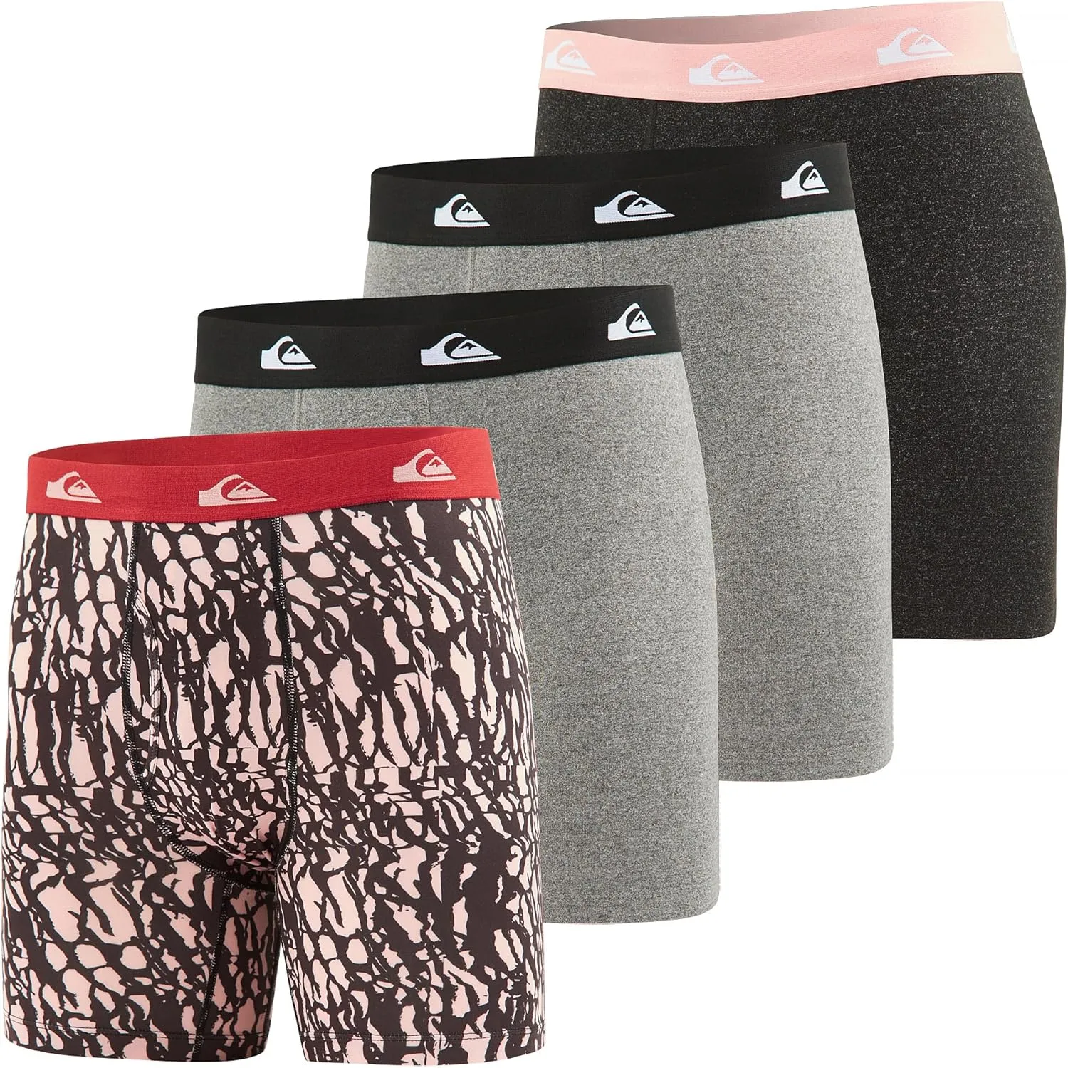 Quiksilver Mens Underwear 4 Pack Boxers for Men Supersoft Brushed Polyester Mens Boxer Briefs