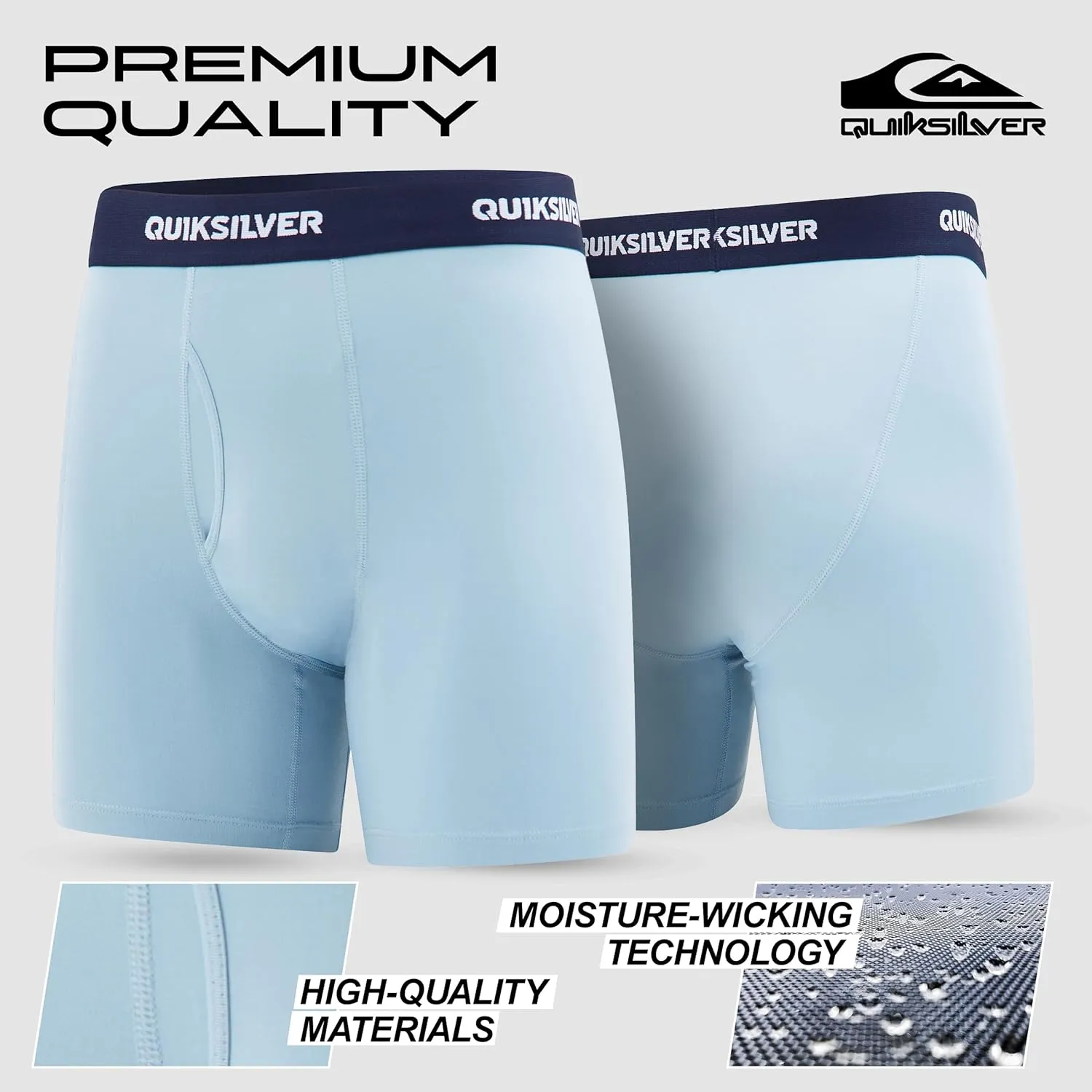 Quiksilver Mens Underwear 4 Pack Boxers for Men Supersoft Brushed Polyester Mens Boxer Briefs