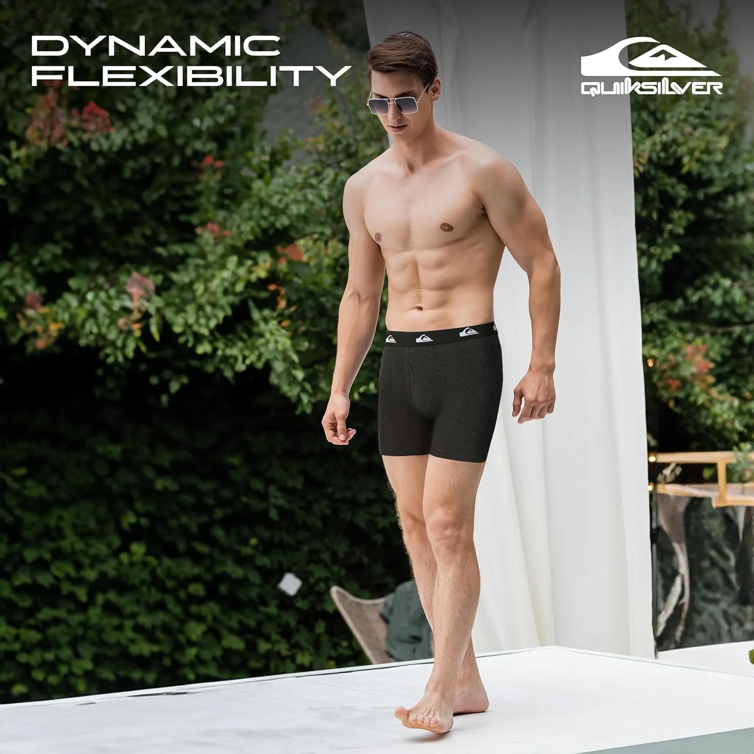 Quiksilver Mens Underwear 4 Pack Boxers for Men Supersoft Brushed Polyester Mens Boxer Briefs