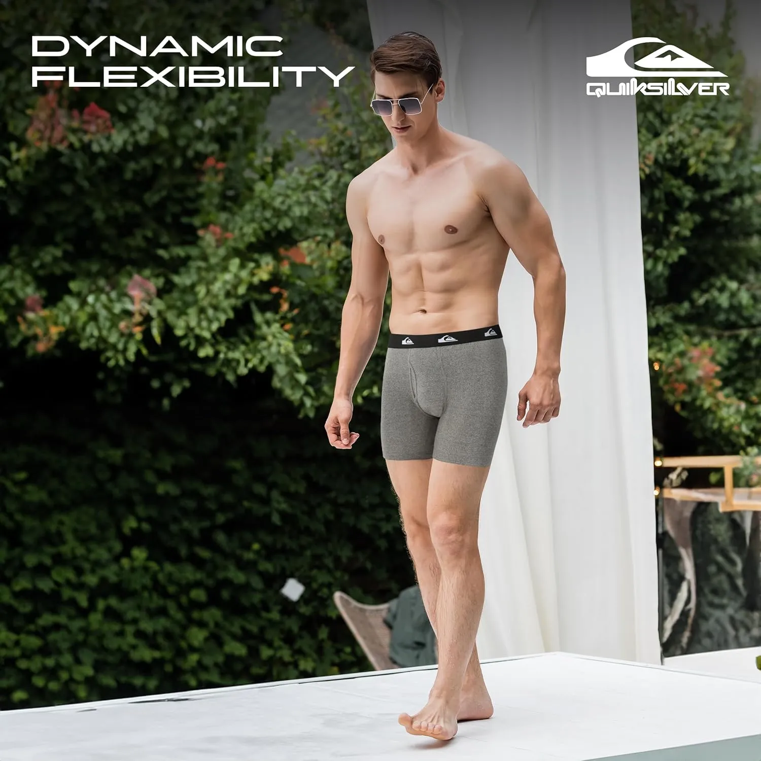 Quiksilver Mens Underwear 4 Pack Boxers for Men Supersoft Brushed Polyester Mens Boxer Briefs