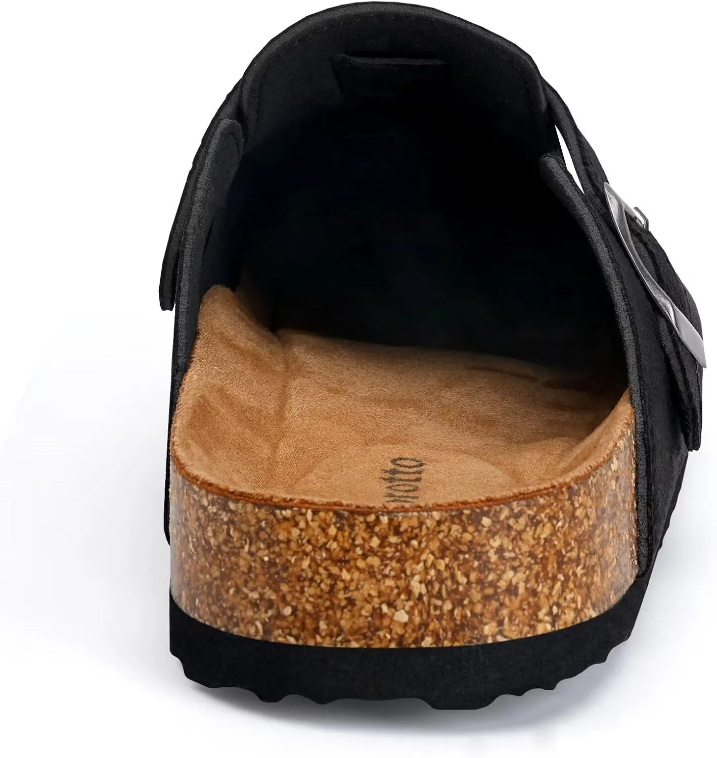 Torotto Mens Clogs Cork Footbed Suede Slippers Arch Support Potato Shoes with Adjustable Buckle